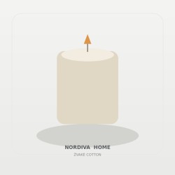 Sojų vaško žvakė „Cotton“ | NORDIVA HOME