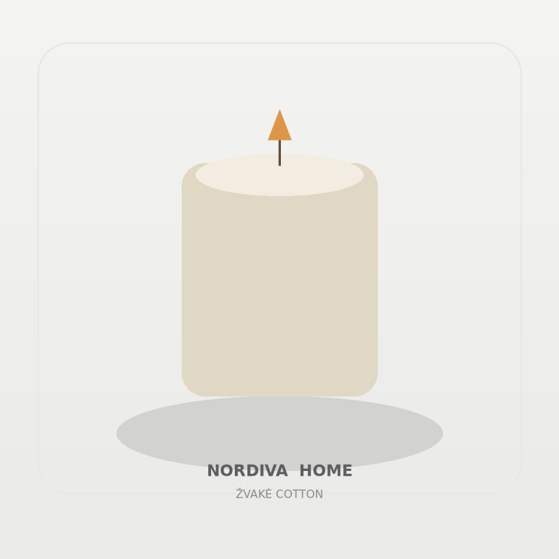 Sojų vaško žvakė „Cotton“ | NORDIVA HOME