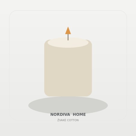 Sojų vaško žvakė „Cotton“ | NORDIVA HOME